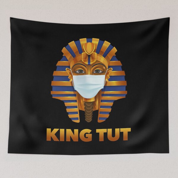 Item preview, Funny Cute Sarcasm The Egyptian Pharaoh King Tut Wearing A Disposable Mask designed and sold by belmahdy.