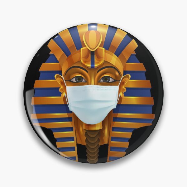 Item preview, Funny Cute Sarcasm The Egyptian Pharaoh King Tut Wearing A Disposable Mask  designed and sold by belmahdy.
