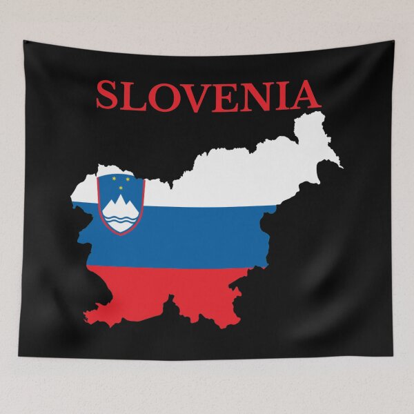 Item preview, Slovenia Map Flag designed and sold by marosharaf.
