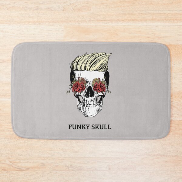 Item preview, Funky skull with flowery eyes designed and sold by Delicarte.