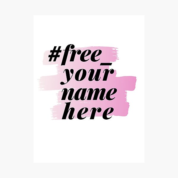 #free_yournamehere mauve Photographic Print