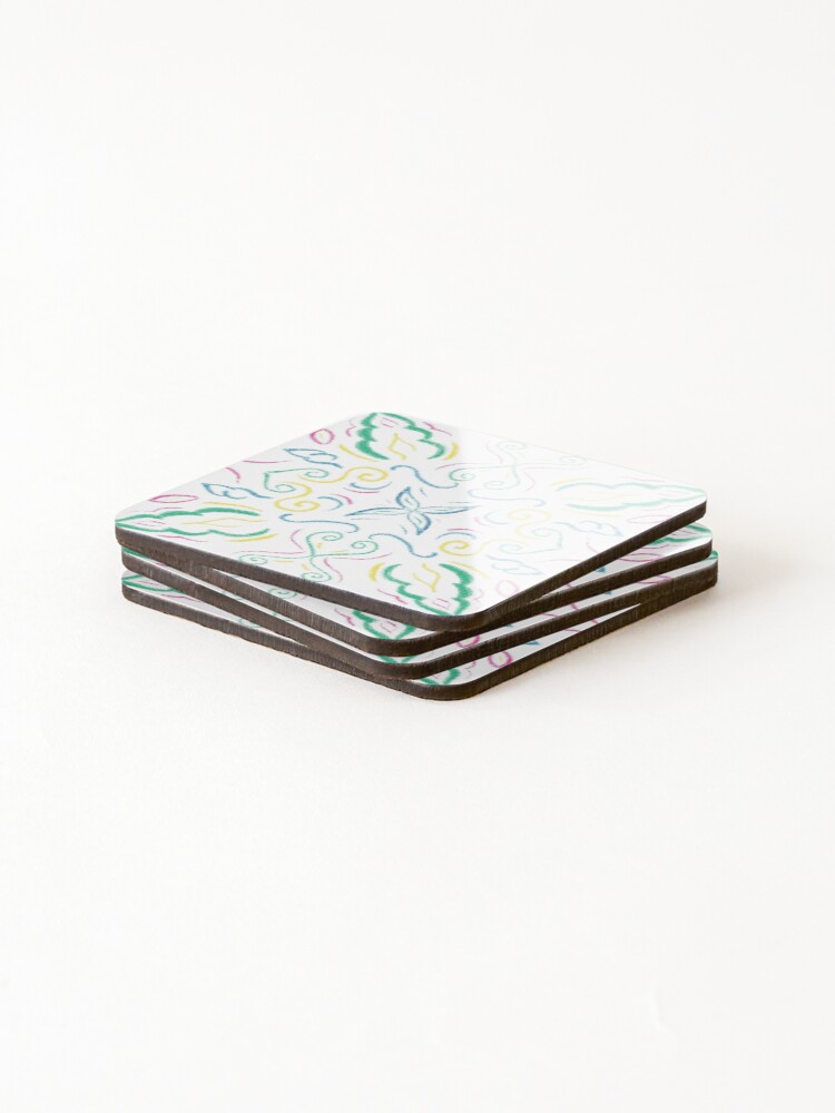 Thumbnail 4 of 5, Coasters (Set of 4), Summer Pattern designed and sold by Ligeometry.