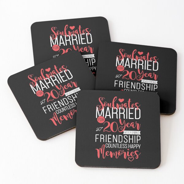 Item preview, Soulmates Married for 20 Year Never Ending Friendship Countless Happy Memories designed and sold by Orange Pieces.