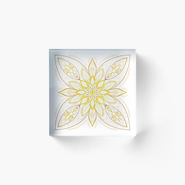 Item preview, Flor simétrica en blanco designed and sold by Ligeometry.