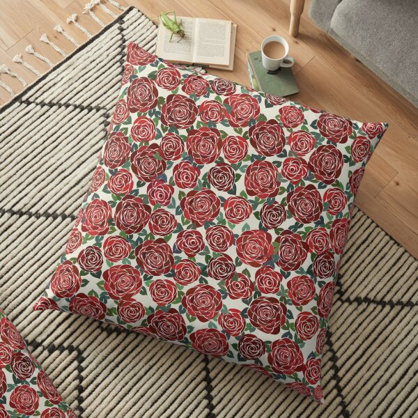 Red Roses Floor Pillow
