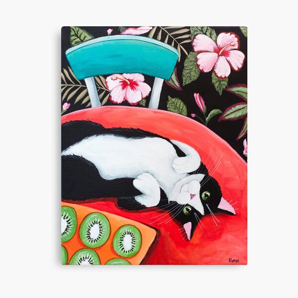 Item preview, Tuxedo Cat on the Kitchen Table designed and sold by KilkennyCat Art.