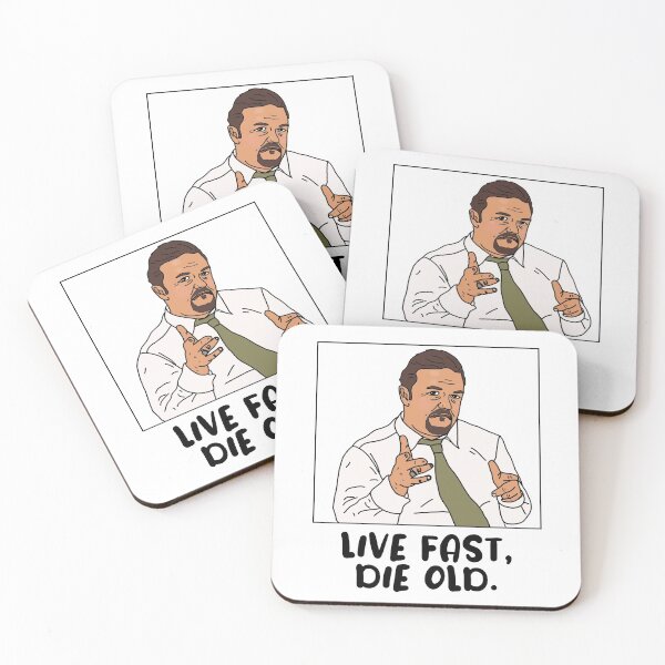 Item preview, The Office David Brent Live Fast Die Old designed and sold by Charlotte Thomas.
