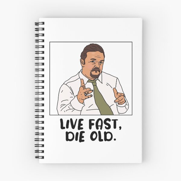 Item preview, The Office David Brent Live Fast Die Old designed and sold by Charlotte Thomas.