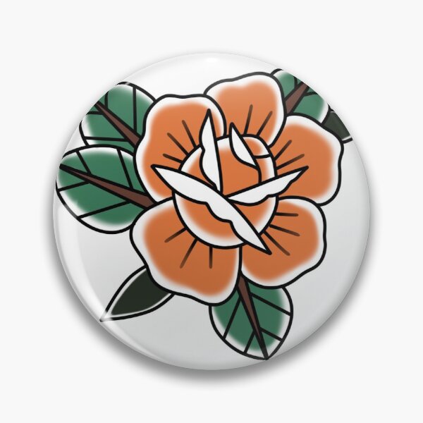 Artikelvorschau, orange traditionelle Rose entworfen und verkauft von mossbot.