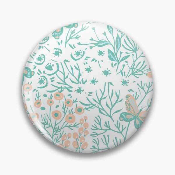 Item preview, Teal Butterfly Garden Patterns Background designed and sold by ItsNikkiArts.