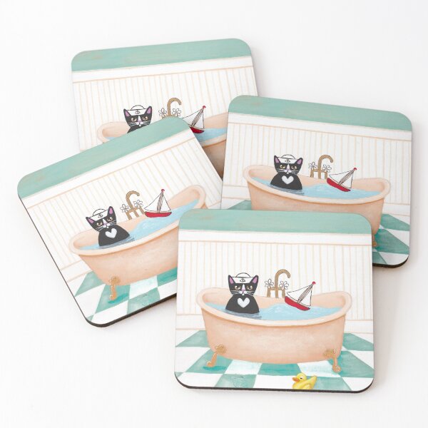 Item preview, The Little Sailor Bath Time designed and sold by KilkennyCat Art.