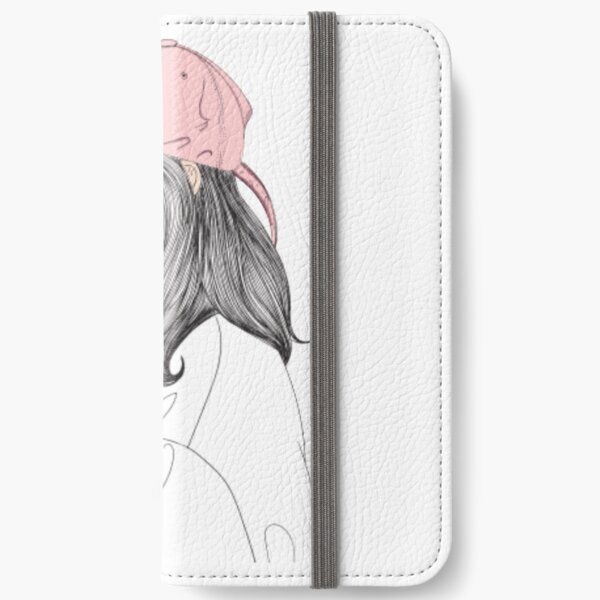 Girl portrait print iPhone Wallet
