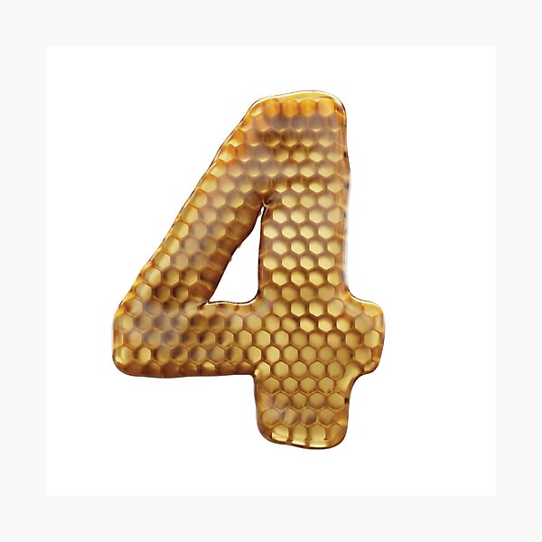 Artikelvorschau, 4 Number 3d Honey Numbers Schriftart entworfen und verkauft von HelloFromAja.