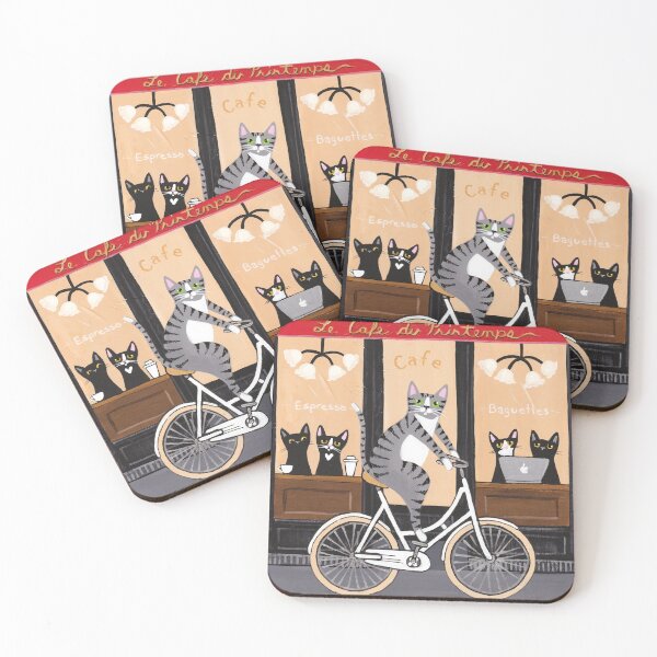 Item preview, A Bicycle Ride Past the Cafe designed and sold by KilkennyCat Art.