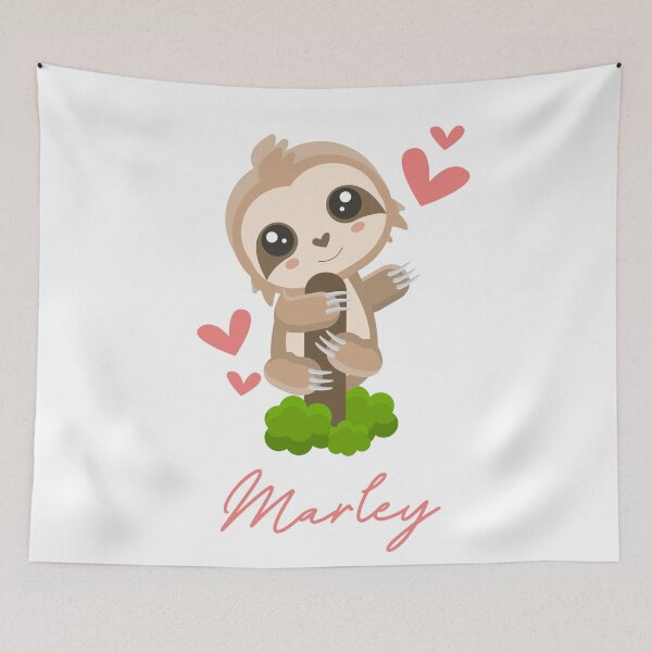 Item preview, Marley Sloth Baby Girl Cute Hearts designed and sold by HelloFromAja.