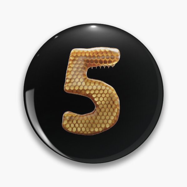 Item preview, 5 Number 3d Honey Numbers Font designed and sold by HelloFromAja.