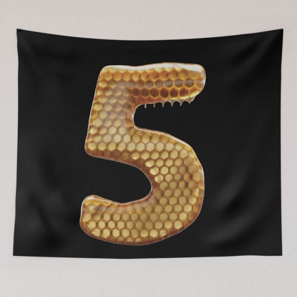 Item preview, 5 Number 3d Honey Numbers Font designed and sold by HelloFromAja.