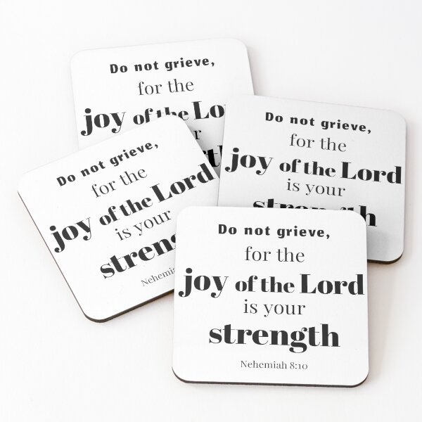 Item preview, Bible verse Nehemiah 8:10 Christian quote designed and sold by AmeliasArtistry.