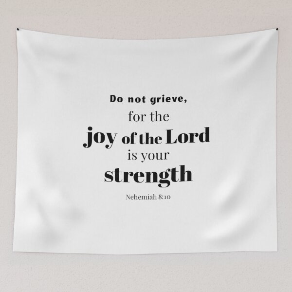 Item preview, Bible verse Nehemiah 8:10 Christian quote designed and sold by AmeliasArtistry.