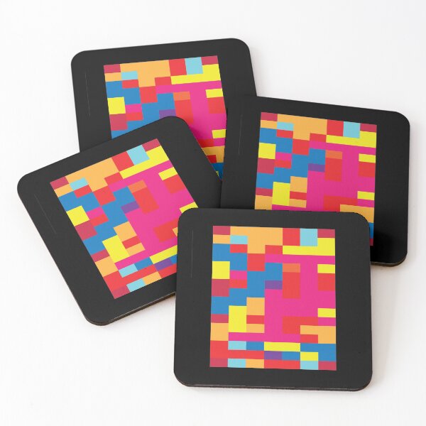 Aperçu de l'œuvre Blocs abstraits et colorés créée et vendue par thehafdesigner.