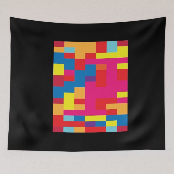 Aperçu de l'œuvre Blocs abstraits et colorés créée et vendue par thehafdesigner.