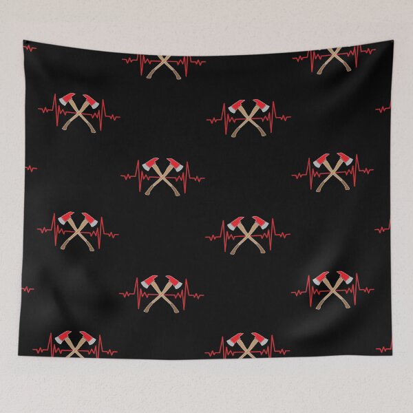 Item preview, Firefighter Heart Beat Cross Axe designed and sold by livegood.