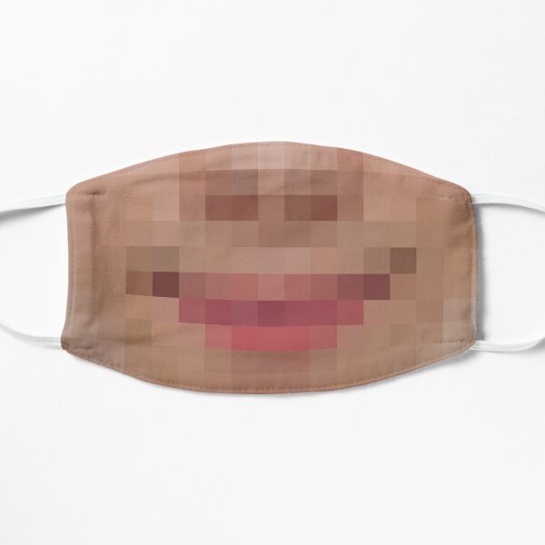 Pixel Mask Brown Flat Mask