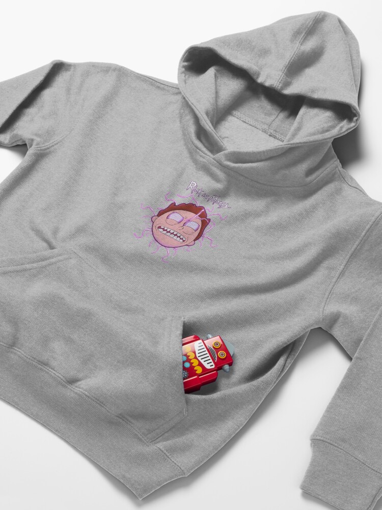 Alternate view of Bad Morty Kids Pullover Hoodie