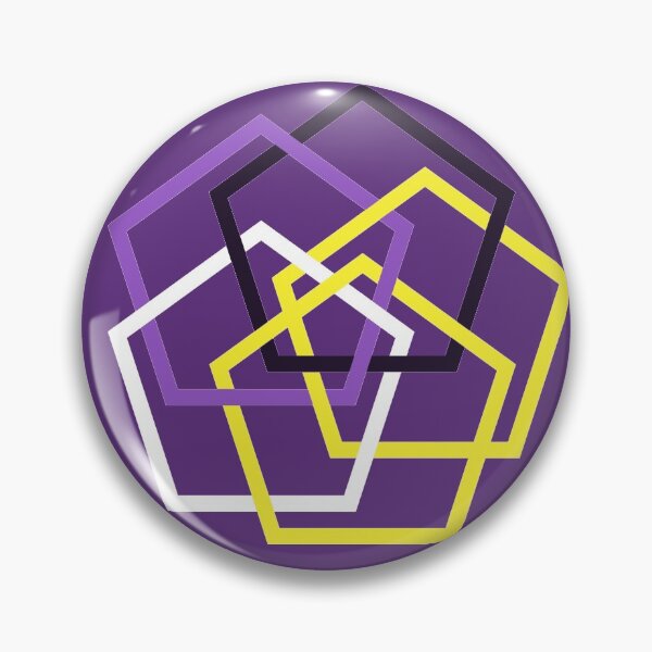 Item preview, Nonbinary Pride Interlocked Pentagons Design designed and sold by Vernen Ink.