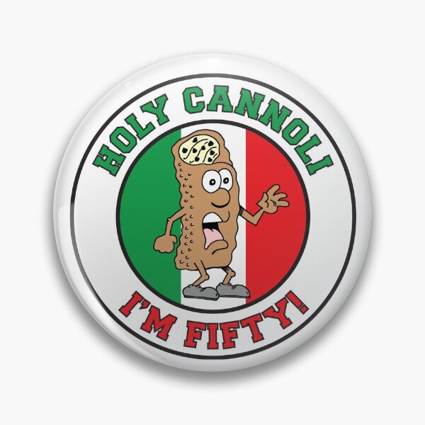 Item preview, Holy Cannoli I'm 50 Italian Cannoli Cartoon With Flag of Italy designed and sold by jaycartoonist.