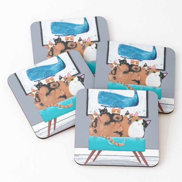 Item preview, Calico Mom and Kittens designed and sold by KilkennyCat Art.