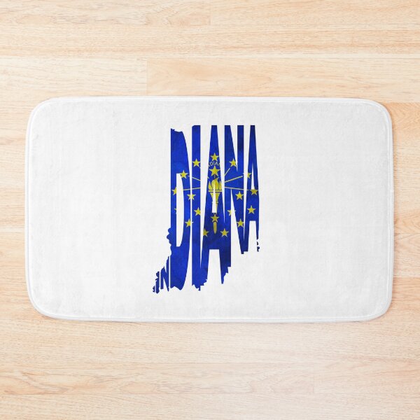 Item preview, Indiana Typographic Map Flag designed and sold by A Deniz Akerman.