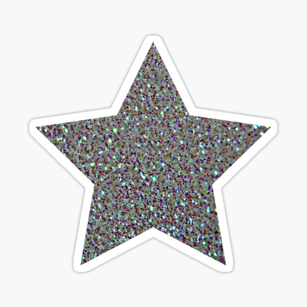 Glitter Silver Star Stickers