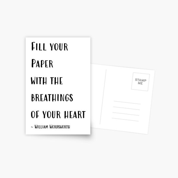 Wordsworth Quote Postcard