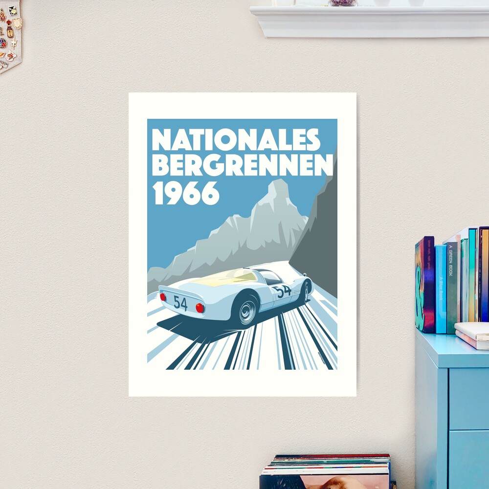 1960s Alpine Hillclimb poster Art Print