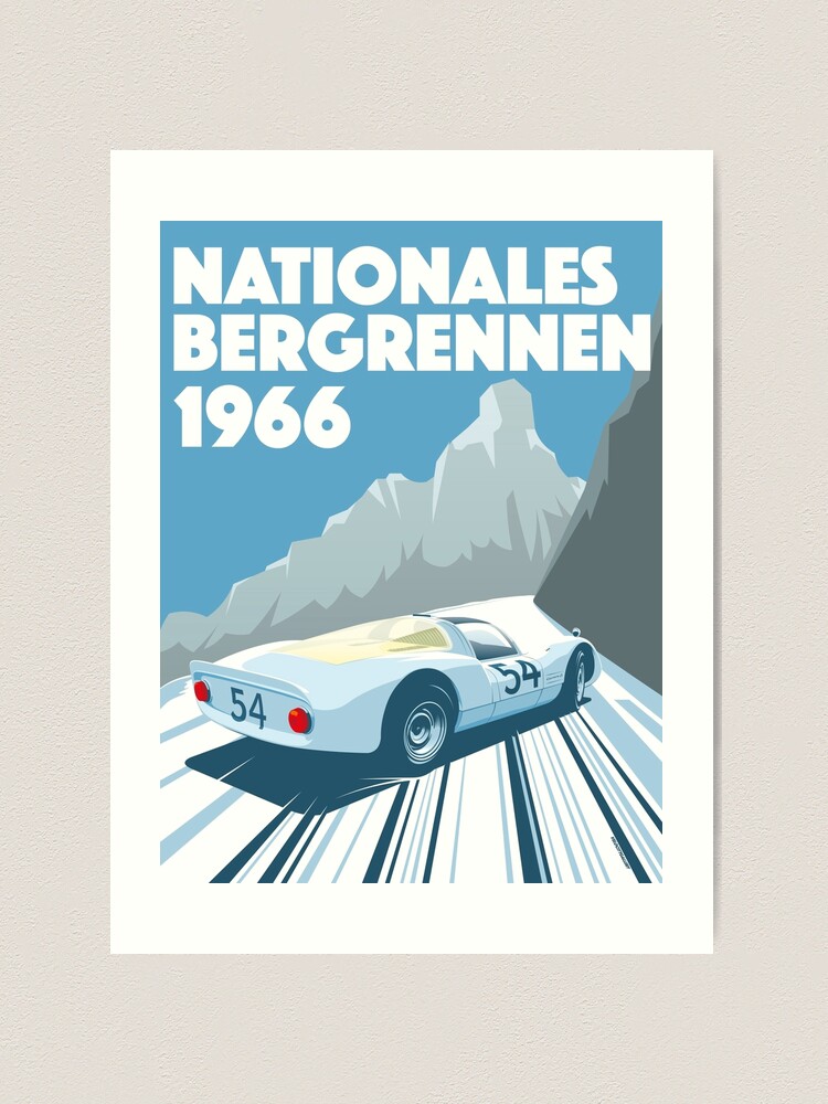 Alternate view of 1960s Alpine Hillclimb poster Art Print