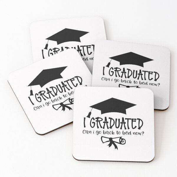 Item preview, I Graduted Can I go Back to Bed now Graduation Cap and diploma Gift designed and sold by PupnkittyMania ⭐⭐⭐⭐⭐.