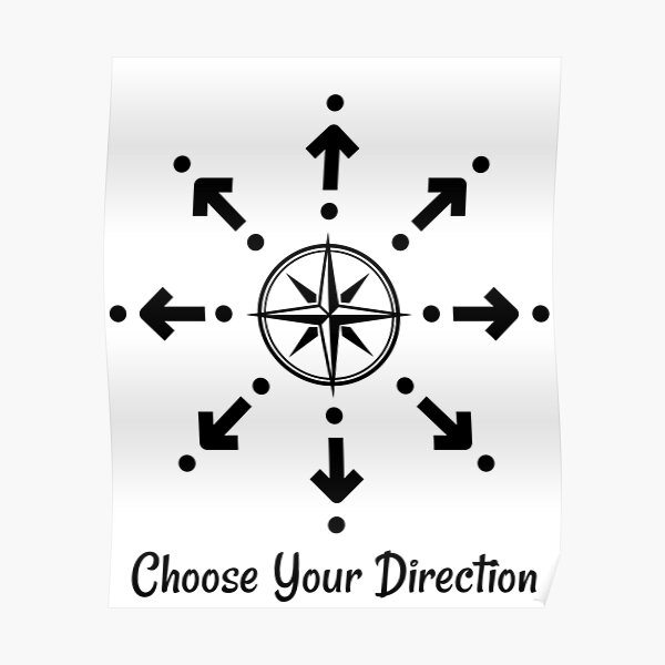 choose your directions poster by goddie boy redbubble