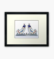 חנוכיה - זוג יונים Framed Print
