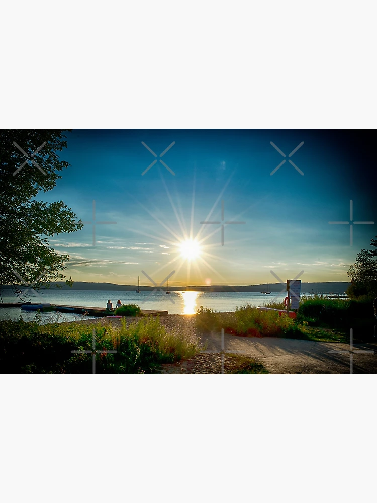 Art Wall Sunset Bay III by Steve Ainsworth 4 Piece Floater Framed Photographic Print on Canvas Set