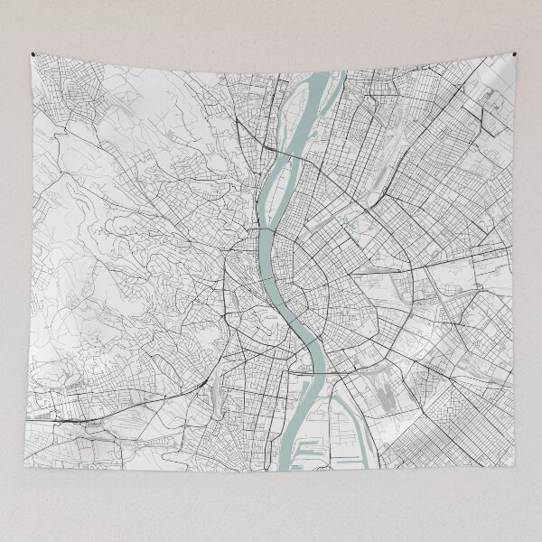 Item preview, Budapest City Map designed and sold by JLCDesign.