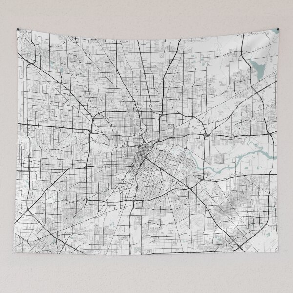 Artikelvorschau, Houston Stadtplan entworfen und verkauft von JLCDesign.