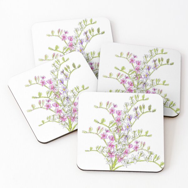Item preview, Pink, Purple and White Freesia Flowers designed and sold by Clare Walker.