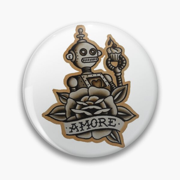Artikelvorschau, Vintage Art Roboter Tattoo Design. entworfen und verkauft von Jamiee6610.