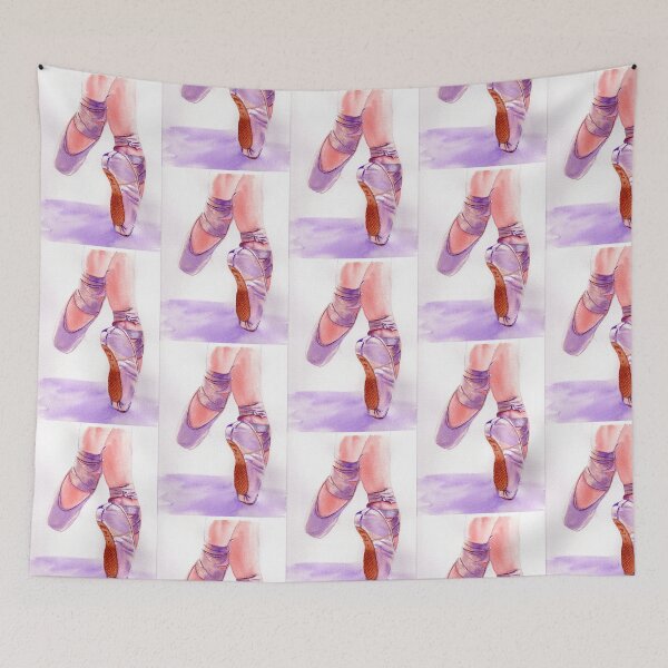 Item preview, Ballet Pointe Shoes Watercolor Painting designed and sold by MMc Buck.