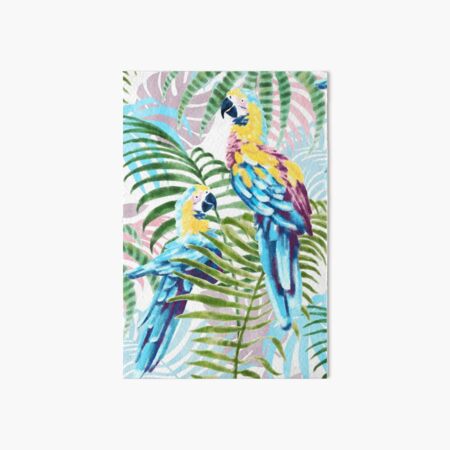 Parrot Jungle print Art Board Print