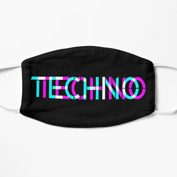Techno - Techno Music - 3D look Flat Mask