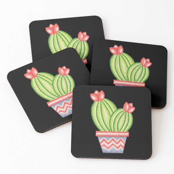 Item preview, Cactus illustration pointillism painting designed and sold by MitoP.