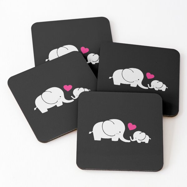 Item preview, Baby and parent elephant with heart designed and sold by jozefds.