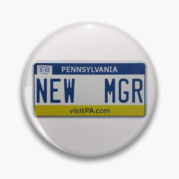 Item preview, NEW MGR - Creed Bratton New Manager License Plate designed and sold by ApparelFactory.